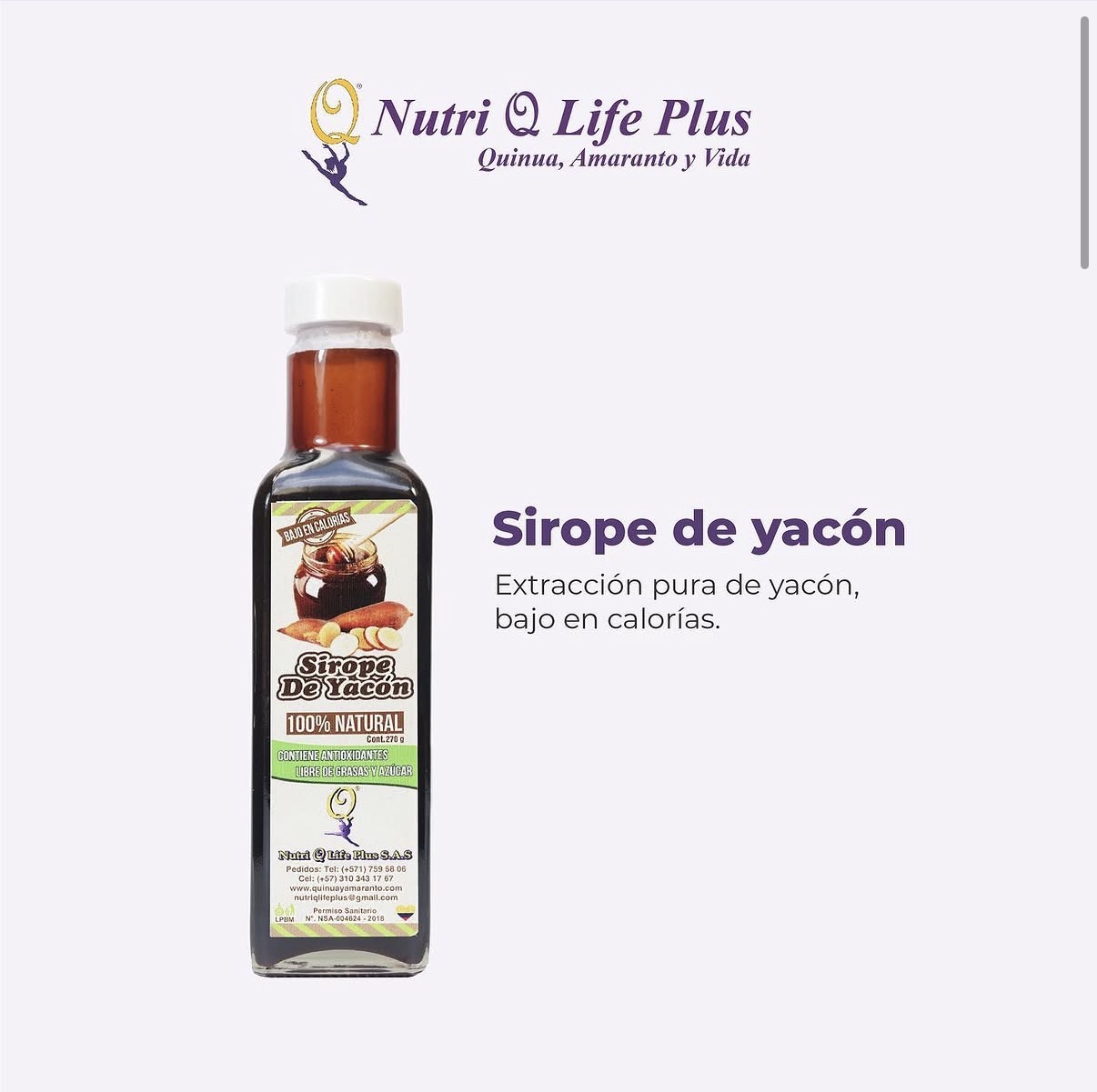 Sirope de Yacón